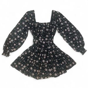 Altar’d State Long Sleeve Floral Mini Dress